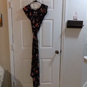 Cotton On Black Maxi Dress with Floral Design